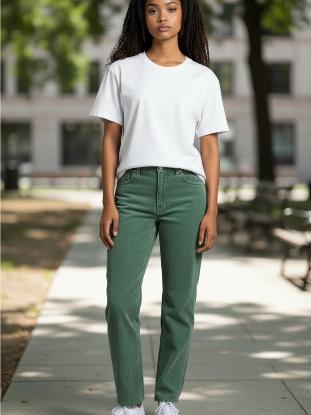 Levis Vintage‎ Y2K Green Corduroy Straight-Leg Button Fly Pants